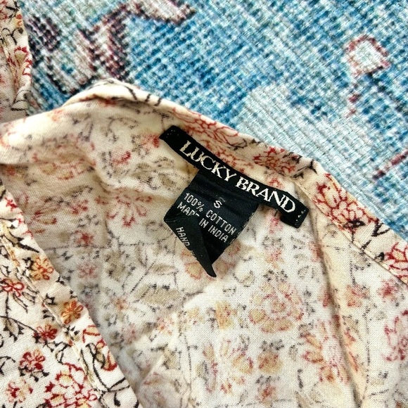 Y2K low rise floral skirt | Vintage Lucky Brand size S - Picture 3 of 5